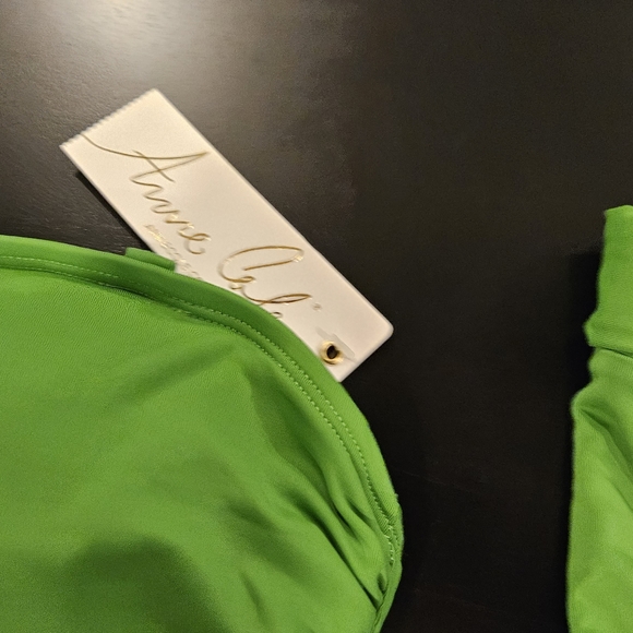 Ann Cole Kelly green 2 piece swim bikini size Large - Picture 4 of 6